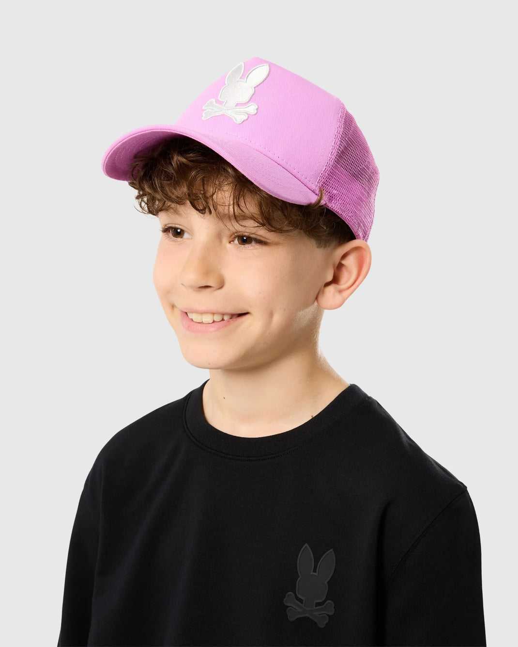 Chapeaux Psycho Bunny Houston Trucker Hat Violette Enfant | VQK-39445734